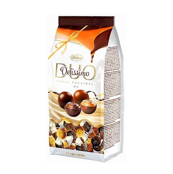 Vobro praliny Delissimo Duo Creme Brulee & Brownie 1kg