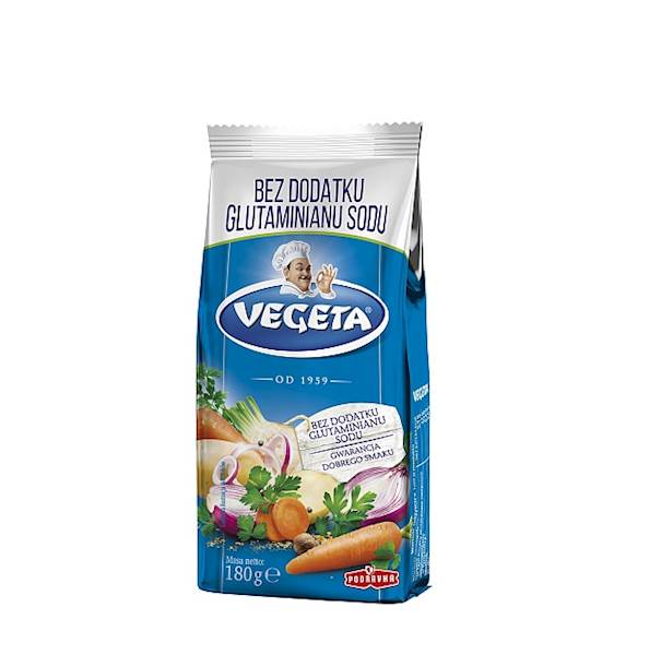 Podravka przyprawa warzywna Vegeta Bez Dodatku Glutaminianu Sodu 180g