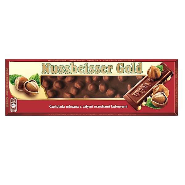 Mondelez czekolada Alpen Gold Nussbeisser Gold mleczna z orzechami laskowymi 220g