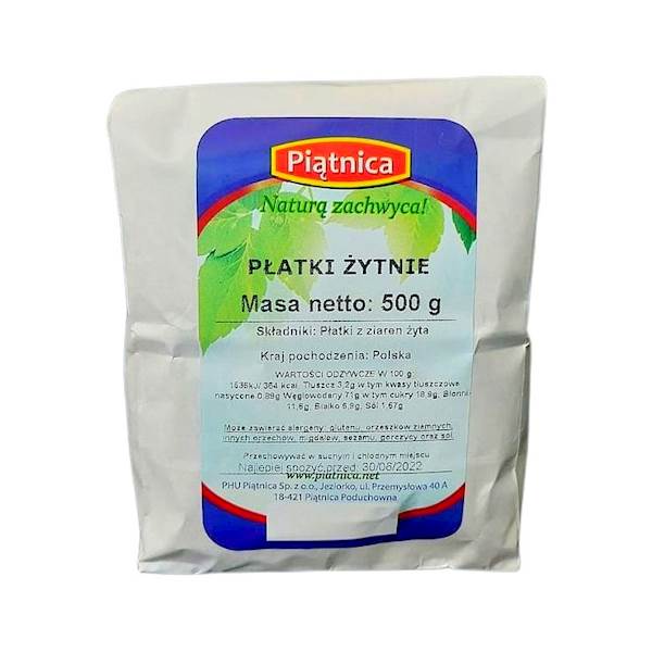 Piątnica Płatki Żytnie 500g