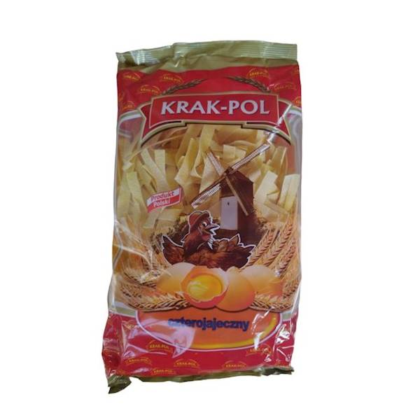 Krak-Pol makaron 4-jajeczny z kurkumą Wstążka Ząbkowana 500g