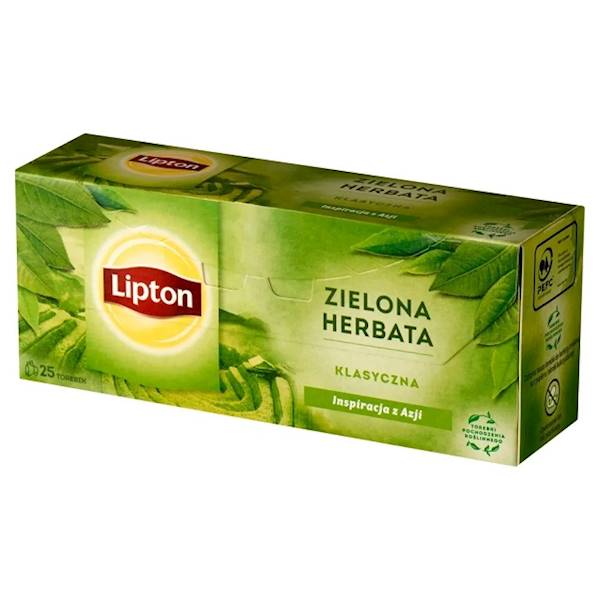 Lipton herbata ekspresowa zielona Greentea Classic 25tb