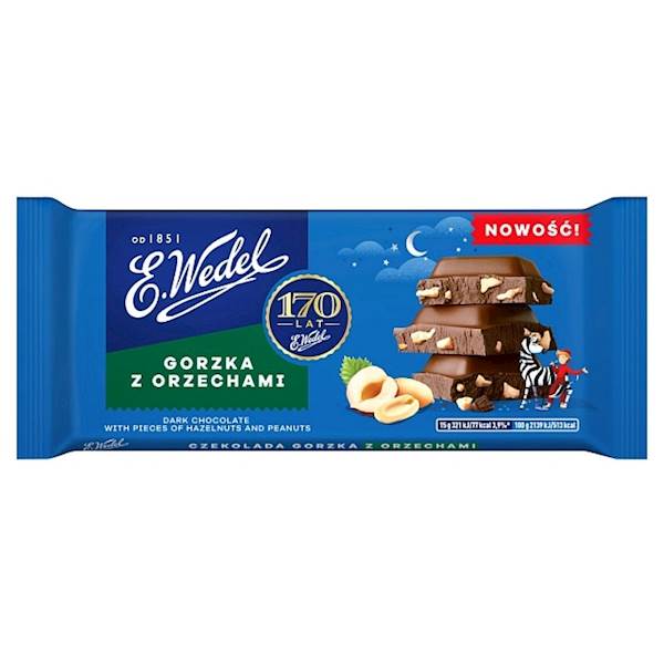 Wedel czekolada Gorzka z Orzechami 90g