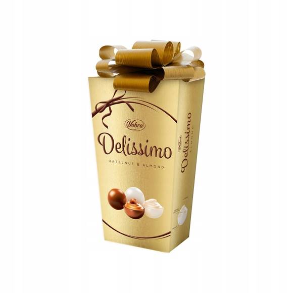 Vobro praliny Delissimo Hazelnut & Almond Świąteczny Prezent 182g