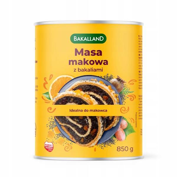 Bakalland Masa Makowa z Bakaliami 850g