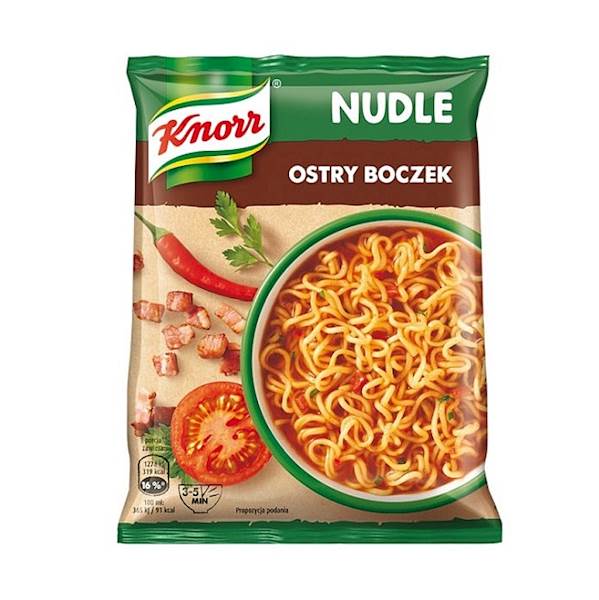 Unilever zupa instant Knorr Nudle Ostry Boczek 63g