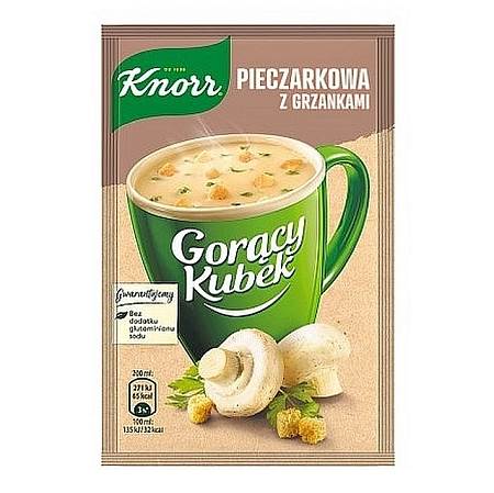 Unilever zupa instant Knorr Gorący Kubek Pieczarkowa z Grzankami 15g