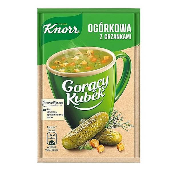 Unilever zupa instant Knorr Gorący Kubek Ogórkowa z Grzankami 13g