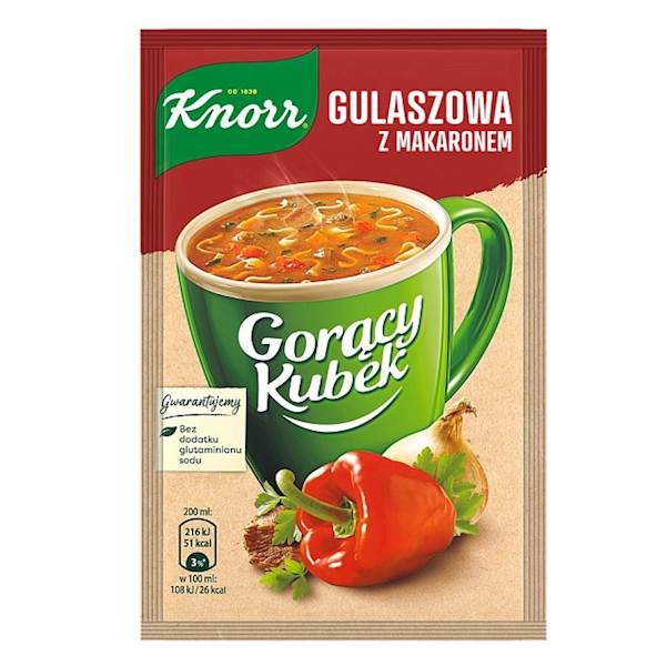 Unilever zupa instant Knorr Gorący Kubek Gulaszowa z Makaronem 16g