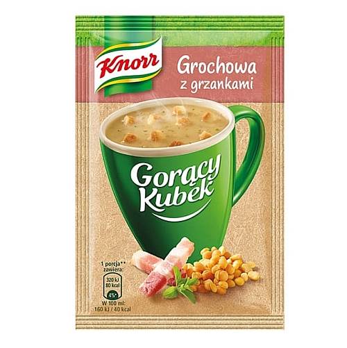 Unilever zupa instant Knorr Gorący Kubek Grochowa z Grzankami 15g