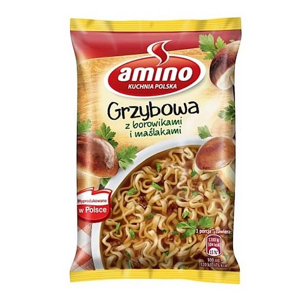 Unilever zupa instant Amino Grzybowa z Borowikami i Maślakami 57g