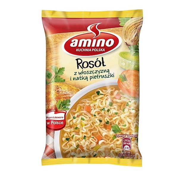 Unilever zupa instant Amino Rosół z Włoszczyzną i Natką Pietruszki 59g
