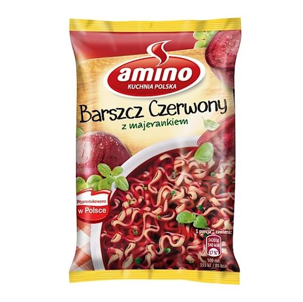 Unilever zupa instant Amino Barszcz Czerwony z Majerankiem 66g