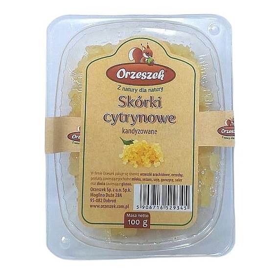 Orzeszek Skórki Cytrynowe Kandyzowane 100g