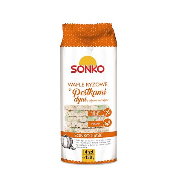 Oshee wafle ryżowe Sonko z Pestkami Dyni i Algami Morskimi 130g
