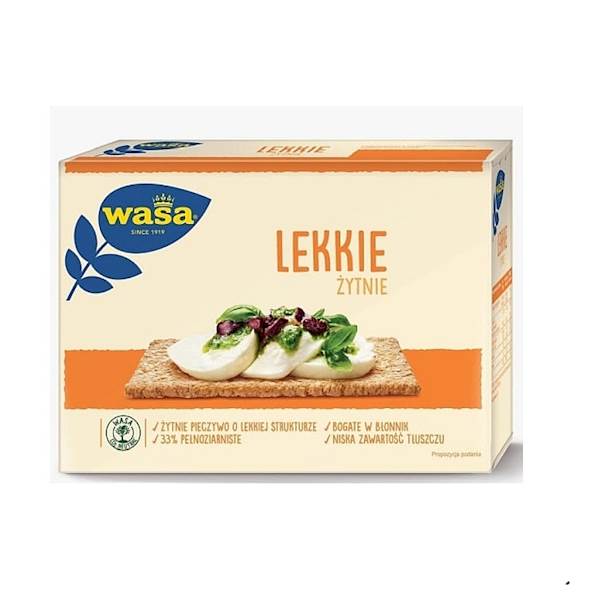Barilla pieczywo chrupkie Wasa Lekkie Żytnie 140g