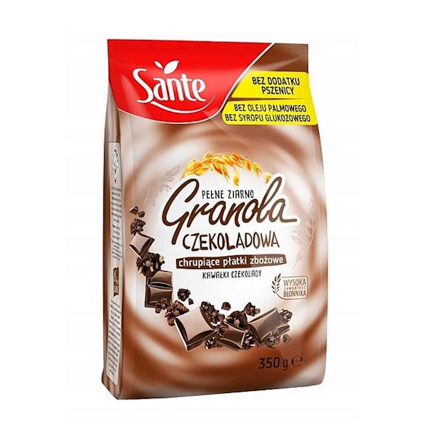 Sante płatki śniadaniowe zbożowe Granola Czekoladowa 350g