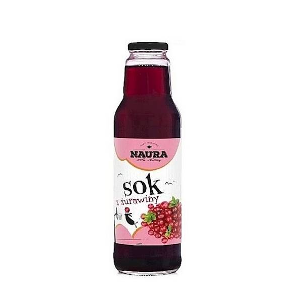 Merkury sok ekologiczny bez dodatku cukru Naura Sok 100% z Żurawiny 750ml