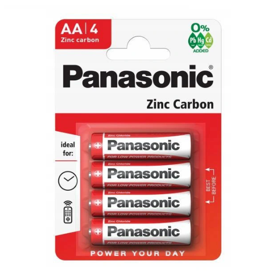 Panasonic baterie cynkowo-węglowe R6 typ AA