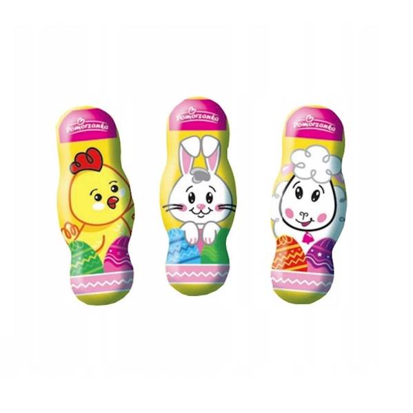 Pomorzanka figurka o smaku toffee w czekoladzie Wielkanocny Kurczak / Zając / Baran 30g