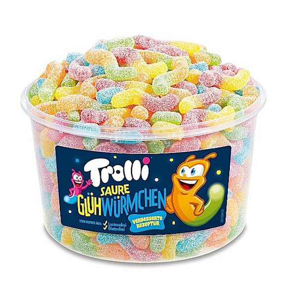 Trolli żelki robaki świętojańskie Saure Gluhwurmchen 1,05kg