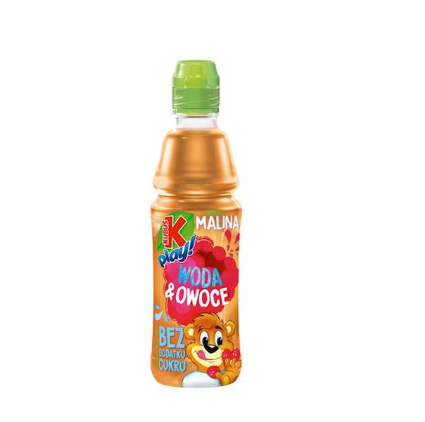 Maspex napój owocowy bez dodatku cukru Kubuś Play Woda & Owoce Jabłko, Malina 400ml