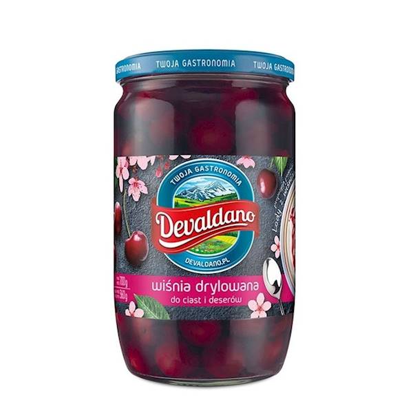 Danex owoce w syropie Devaldano Wiśnia Drylowana 700g