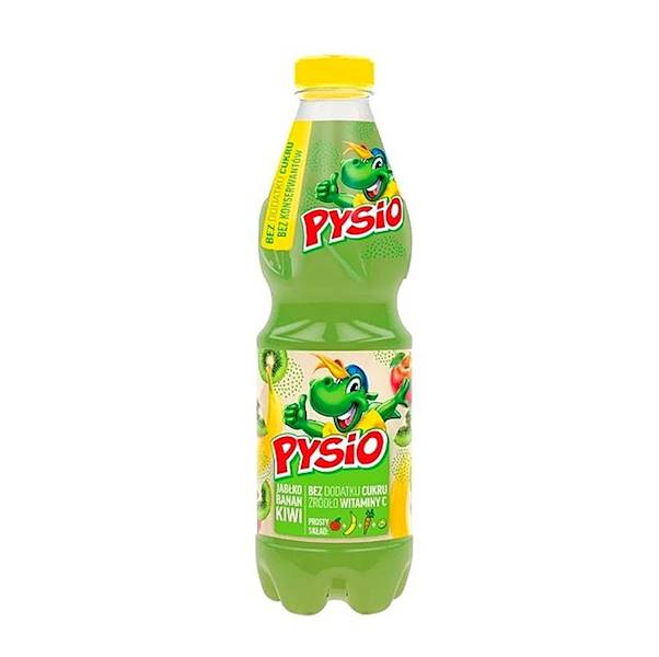 Polmlek napój owocowo-warzywny bez dodatku cukru Pysio Banan, Jabłko, Kiwi 0,9l
