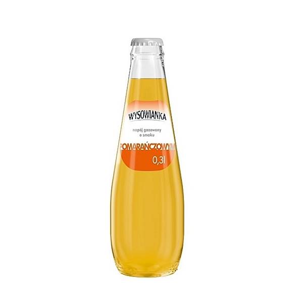 Uzdrowisko Wysowa napój gazowany w szklanej butelce Wysowianka o smaku pomarańczowym 300ml + zwrotna kaucja