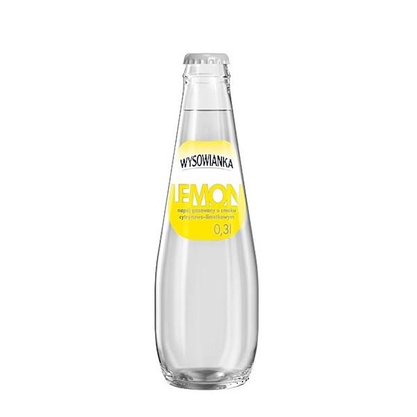 Uzdrowisko Wysowa napój gazowany w szklanej butelce Wysowianka Lemon o smaku cytrynowo-limetkowym 300ml + zwrotna kaucja