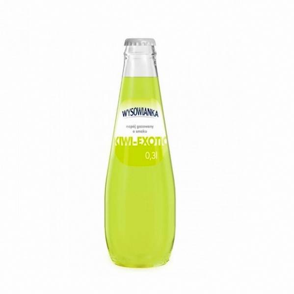 Uzdrowisko Wysowa napój gazowany w szklanej butelce Wysowianka o smaku kiwi - exotic 300ml + zwrotna kaucja