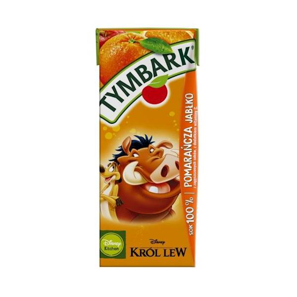 Maspex sok owocowy bez dodatku cukru Tymbark Sok 100% Pomarańcza z Jabłkiem 200ml