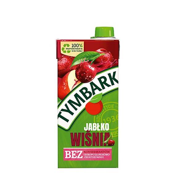 Maspex napój owocowy niegazowany w kartonie Tymbark Wiśnia-Jabłko 1l