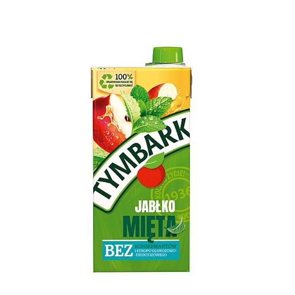Maspex napój owocowy niegazowany Tymbark Jabłko-Mięta 1l