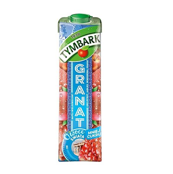 Maspex napój wieloowocowy niegazowany w kartonie Tymbark Owoce Świata Granat, Winogrono, Grejfrut, Jabłko 1l