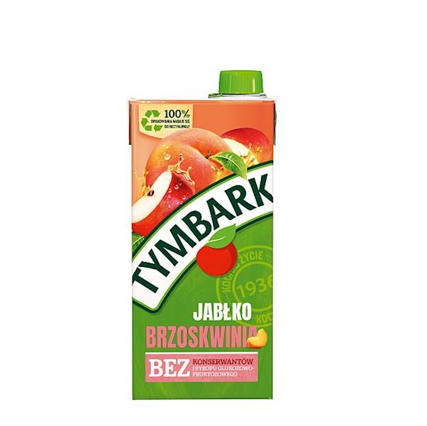 Maspex napój owocowy niegazowany w kartonie Tymbark Jabłko-Brzoskwinia 1l