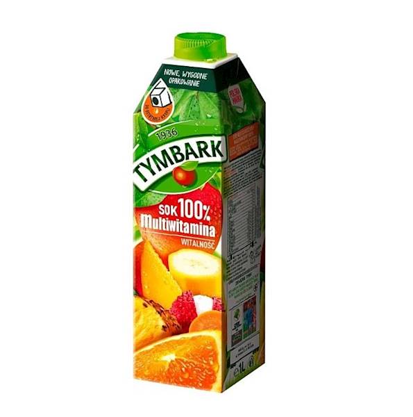 Maspex sok owocowy bez dodatku cukru w kartonie Tymbark 100% Multiwitamina 1l