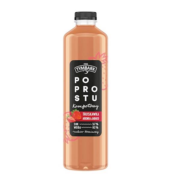 Maspex napój gazowany Tymbark Po Prostu Kompotowy Truskawka, Aronia, Jabłko 1,25l