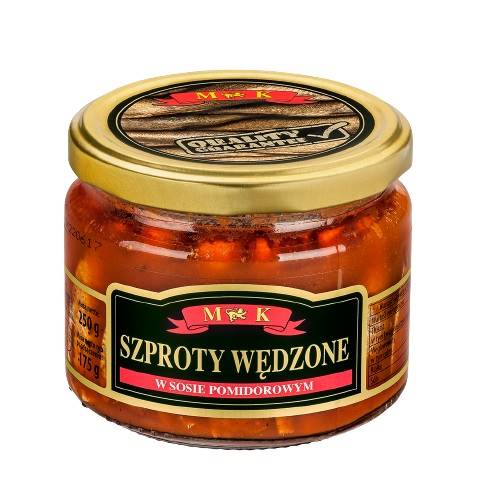 Konshurt konserwa rybna MK Szproty Wędzone w Sosie Pomidorowym 250g