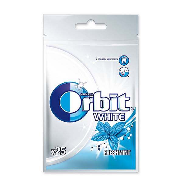 Mars Wrigley guma do żucia w torbie Orbit White Freshmint 25 drażetek