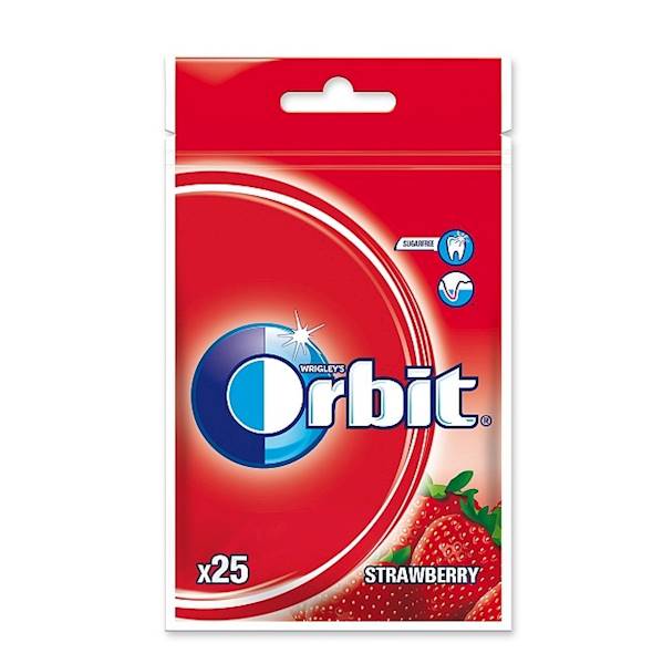 Mars Wrigley guma do żucia w torbie Orbit Strawberry 25 drażetek