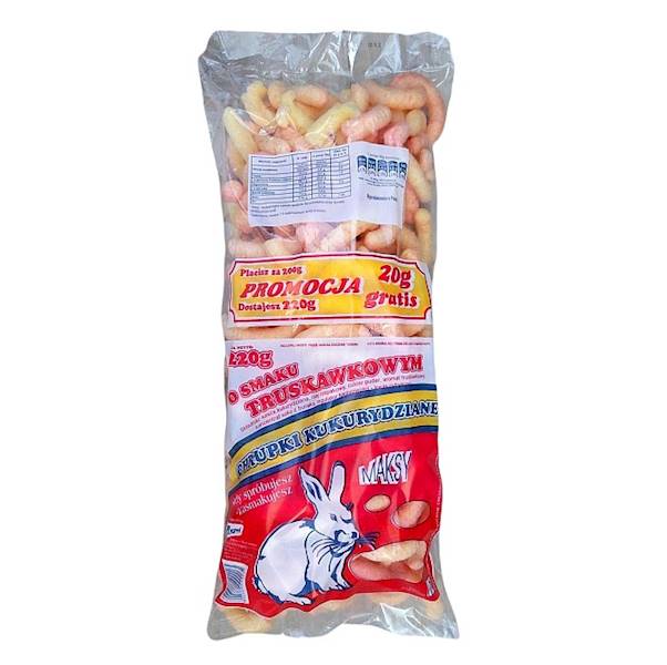 Anpol Chrupki Kukurydziane o Smaku Truskawkowym 220g