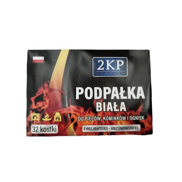 2KP Podpałka Biała Do Pieców, Kominków i Ognisk 32 kostki
