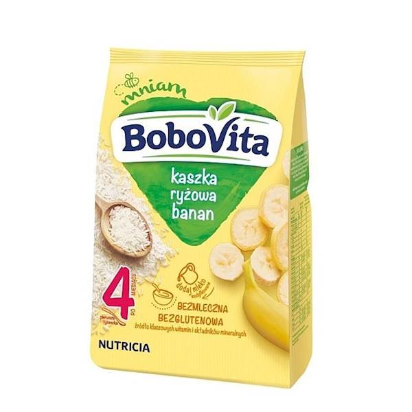 Nutricia posiłek bezglutenowy dla dzieci Bobovita Kaszka Ryżowa Bananowa 180g