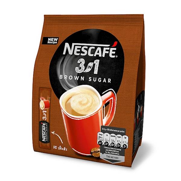 Nestle kawa rozpuszczalna Nescafe 3w1 Brown Sugar 165g