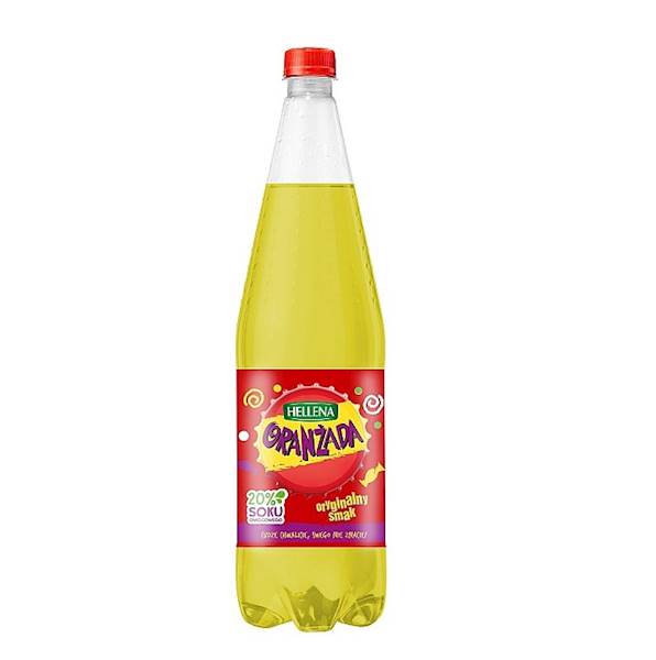 Hellena napój gazowany 20% soku Oranżada żółta 1,25l
