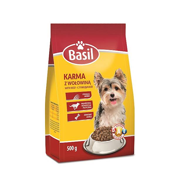 Topfood karma sucha dla psów dorosłych Basil Z Wołowiną 500g