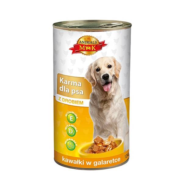 Konshurt karma mokra dla psów dorosłych w puszce MK Animals z drobiem 1,24kg