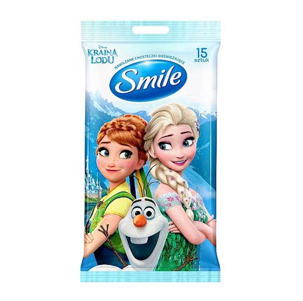 Biosfera chusteczki nawilżane antybakteryjne z d-pantenolem dla dzieci Smile Kraina Lodu 15szt.