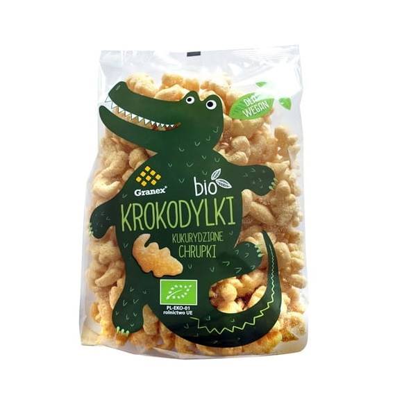 Granex chrupki kukurydziane bio Krokodylki 80g